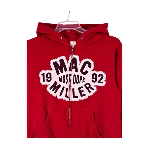 MAC MILLER Most Dope 1992 Zip Hoodie Red Size Small S 2012 Original - Picture 3 of 4